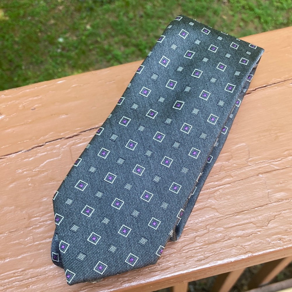 Black Brown 1826 grey and purple tie